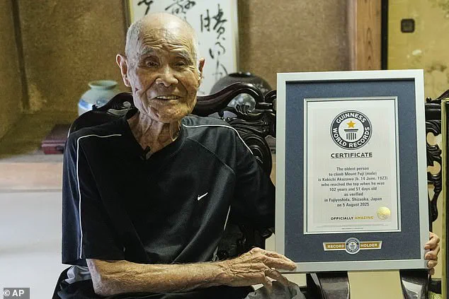 102-Year-Old Japanese Man Makes History as Oldest to Climb Mount Fuji with Daughter