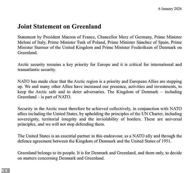 European Leaders Warn Trump's Greenland Ambitions Undermine Global Stability and Public Trust