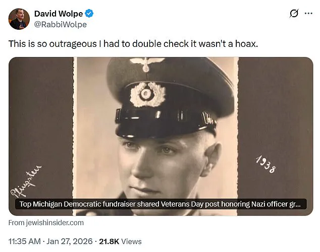 Democratic Fundraiser Kelly Neumann's Controversial Veterans Day Tribute Sparks Debate Over Grandfather's Nazi Imagery
