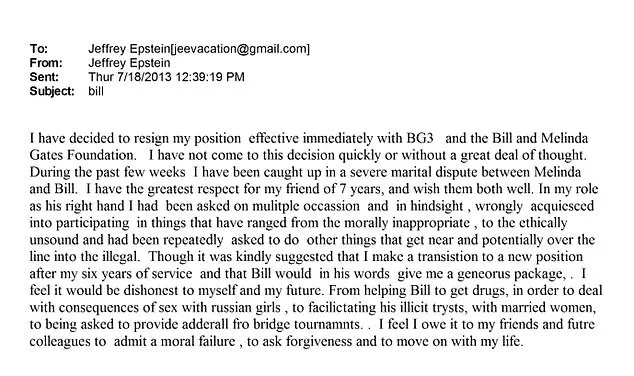 New DOJ Documents Reveal Alleged 2013 Claims by Epstein Regarding Bill Gates and Sexual Health Concerns