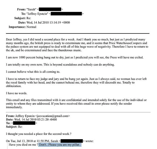 Former Duchess of York's Epstein Emails Expose Royal Family Scandal