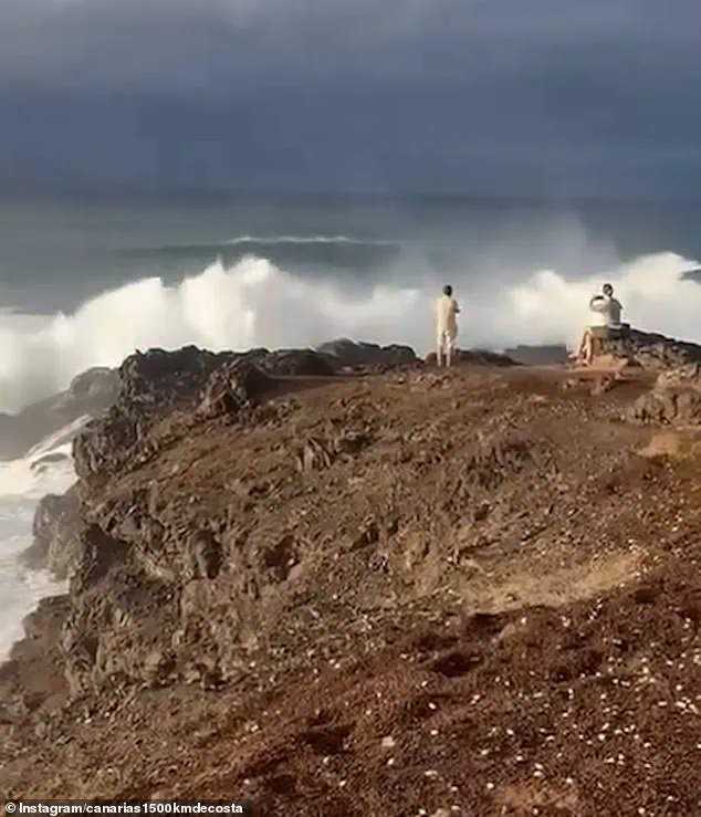 Tourists Ignore Warnings, Escape Death as Monster Wave Hits During Canary Islands Storm