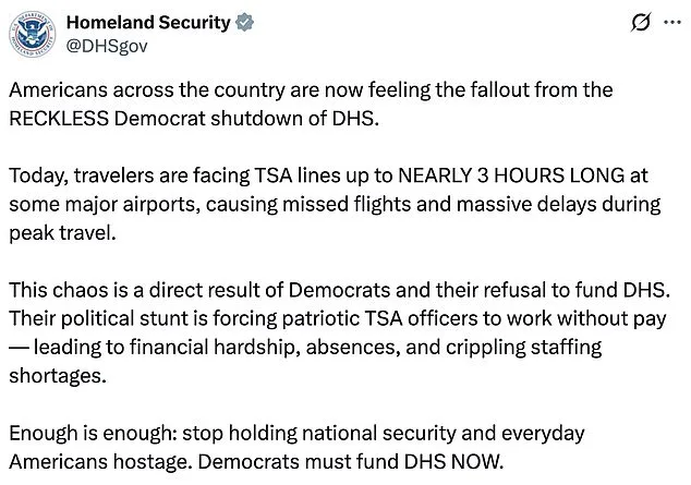 Airports in Chaos as DHS Shutdown Sparks Political Gridlock and Travel Disruptions
