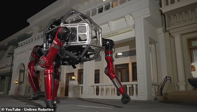 China debuts world's first manned transformable mecha robot.