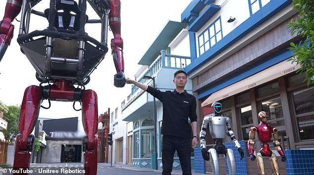 China debuts world's first manned transformable mecha robot.